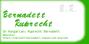 bernadett ruprecht business card